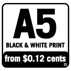 A5 Black & White Print
